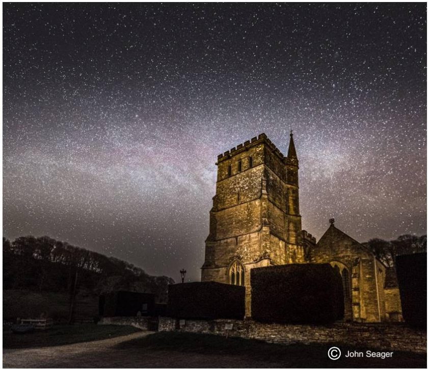 Photo of St Mary's with dramatic night sky